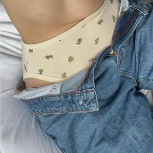 ARQ White Floral Print Panties